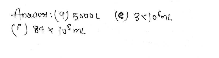 A 5 M3 Underline L E 3 Cm3 Underline Ml I 8 4 Dm3 Gauthmath