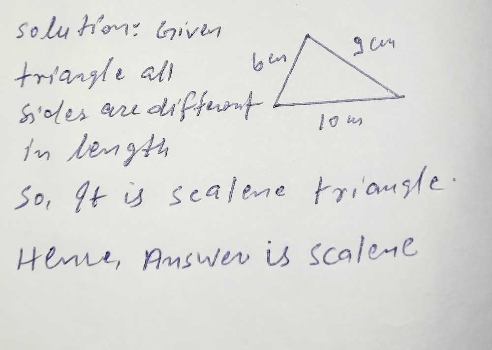 Solved: Classify the triangle. scalene equilateral isosceles, but not ...