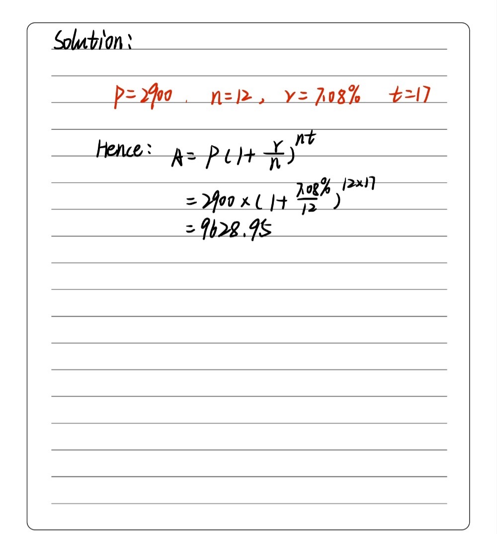 Use The Compound Interest Formula A P1 R N Nt To Gauthmath