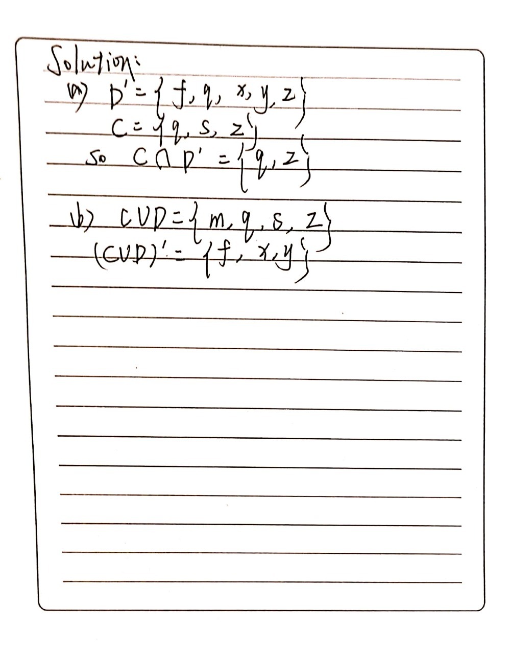 Sets C Are Subsets Of The Universal Se These Se Gauthmath