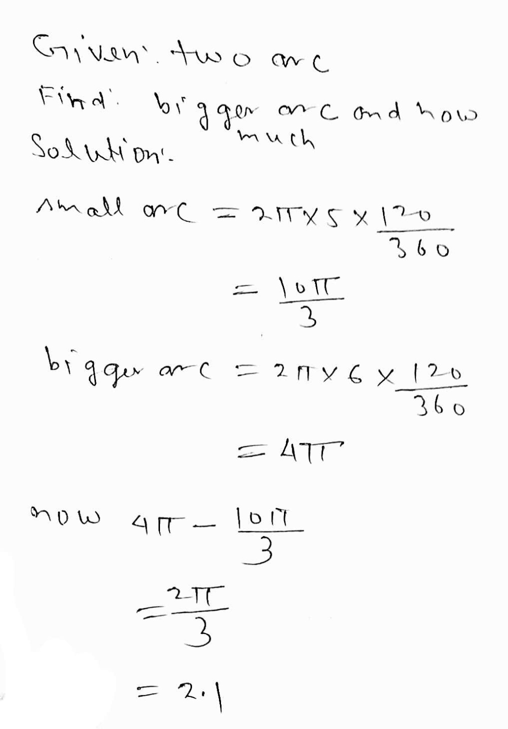 The Diagram Shows Two Circular Arcs With Centre O. - Gauthmath