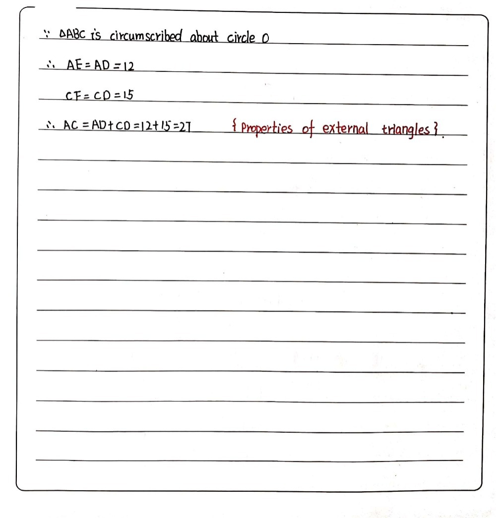 2 In The Diagram Below Delta Abc Is Circumscribe Gauthmath