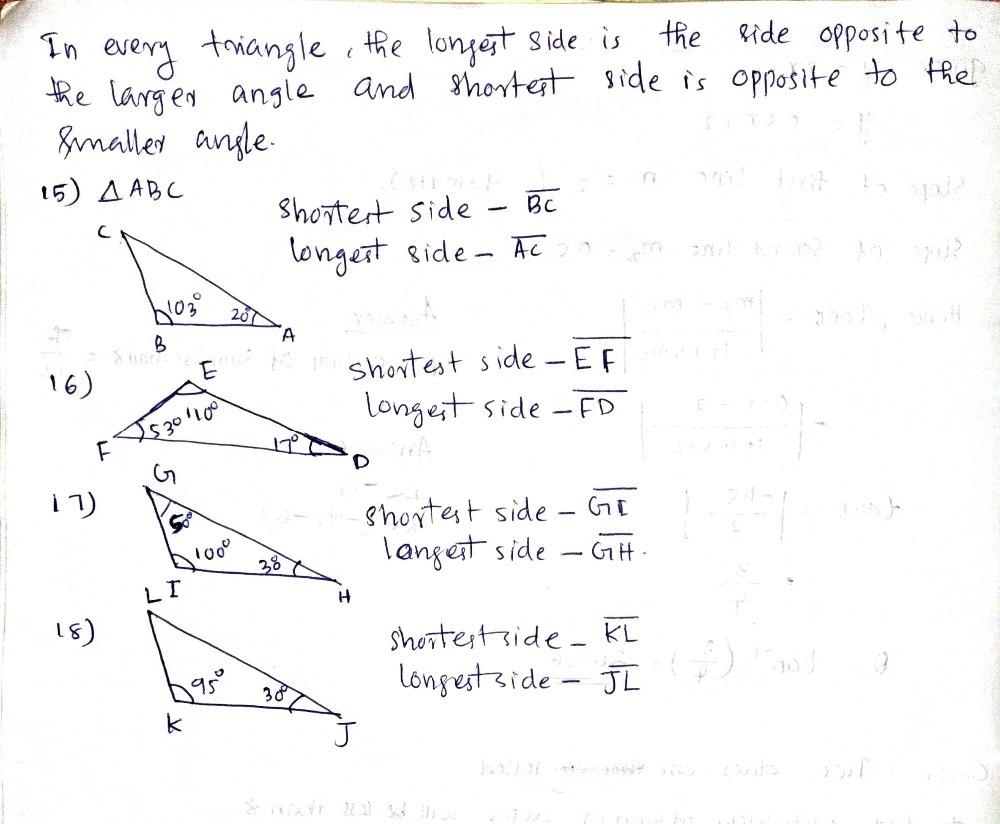 Lomgest Math Formula Solved: Given the measures of two angles, identify the longest and ...