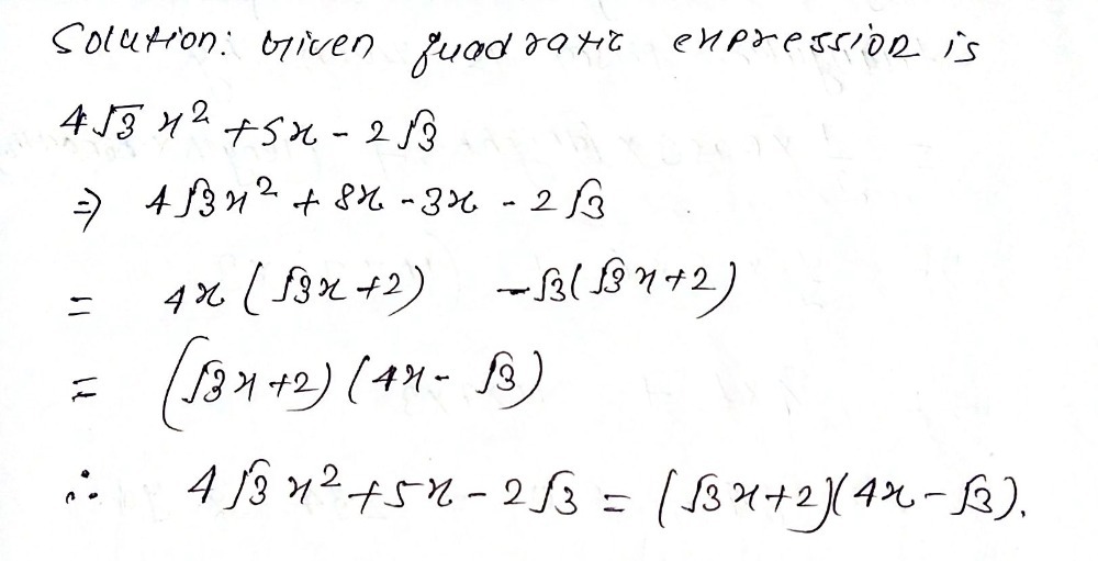 4 Square Root Of 3x2 5x 2 Square Root Of 3 Gauthmath