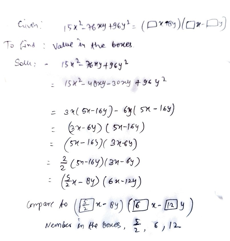 Fill In The Blanks 15x2 76xy 96y2 Square X 8ysqua Gauthmath Fill In The Blanks 15x2 76xy 96y2 Square X 8ysqua Gauthmath
