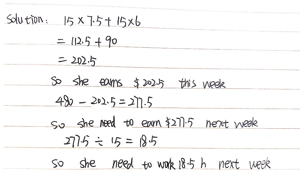 2 Claudia Earns 15 Per Hour Working A Casual Gauthmath