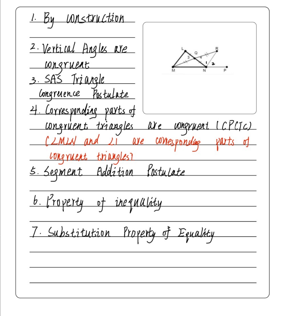 ACTIVITY 1 Direction:Complete the proof by writing - Gauthmath