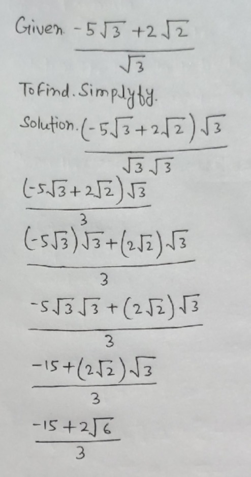 Frac 5 Square Root Of 3 2 Square Root Of 2 Sq Gauthmath