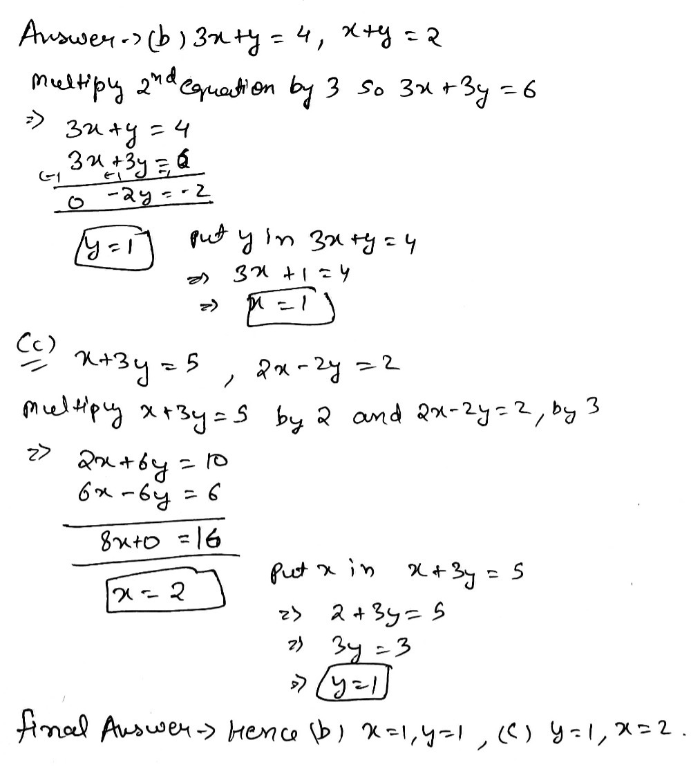 Op B 3x Y 4 X Y 2 D X 3y 5 2x 2y 2 F X 1 5 Y 1 Gauthmath