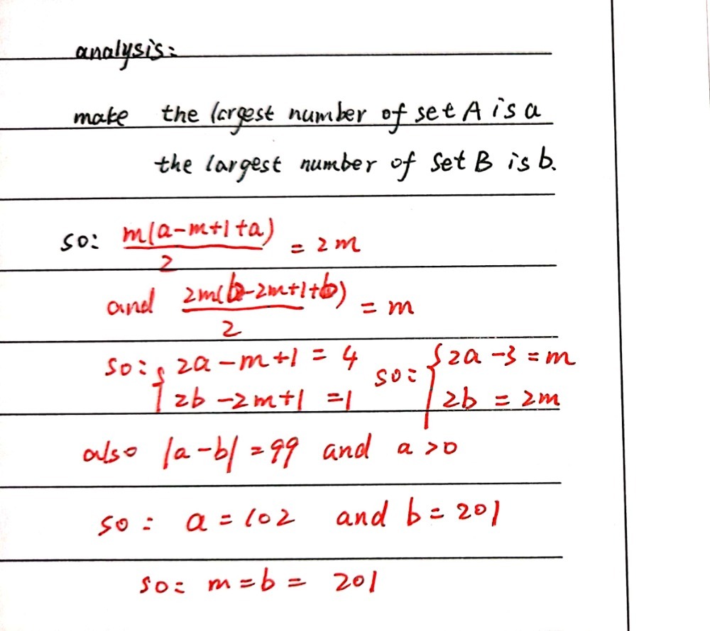 Sum Two Sets Math Solved: The set A contains m consecutive integers with a sum of 2m ...