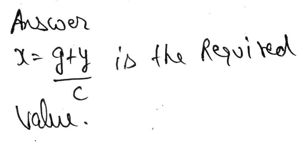 1 Solve The Literal Equation For X G Xc Y Gauthmath 1 Solve The Literal Equation For X G Xc Y Gauthmath