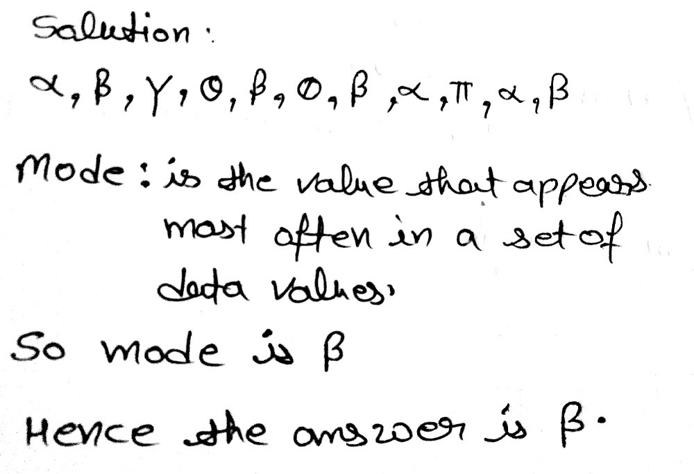 Kw Daw M Al Which Is The Mode Of The Data Given B Gauthmath