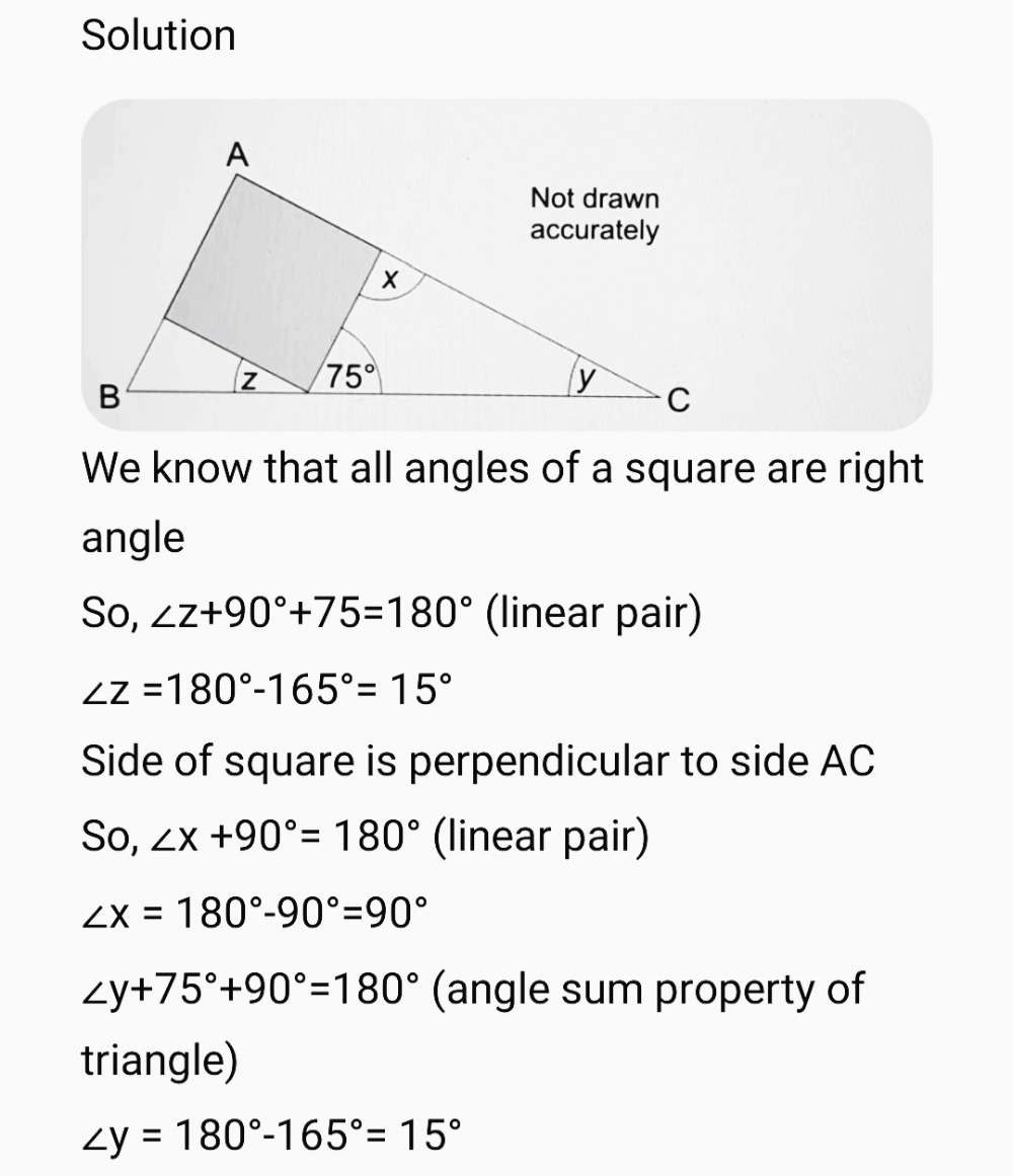 Look At The Right Angled Triangle Abc The Square Gauthmath