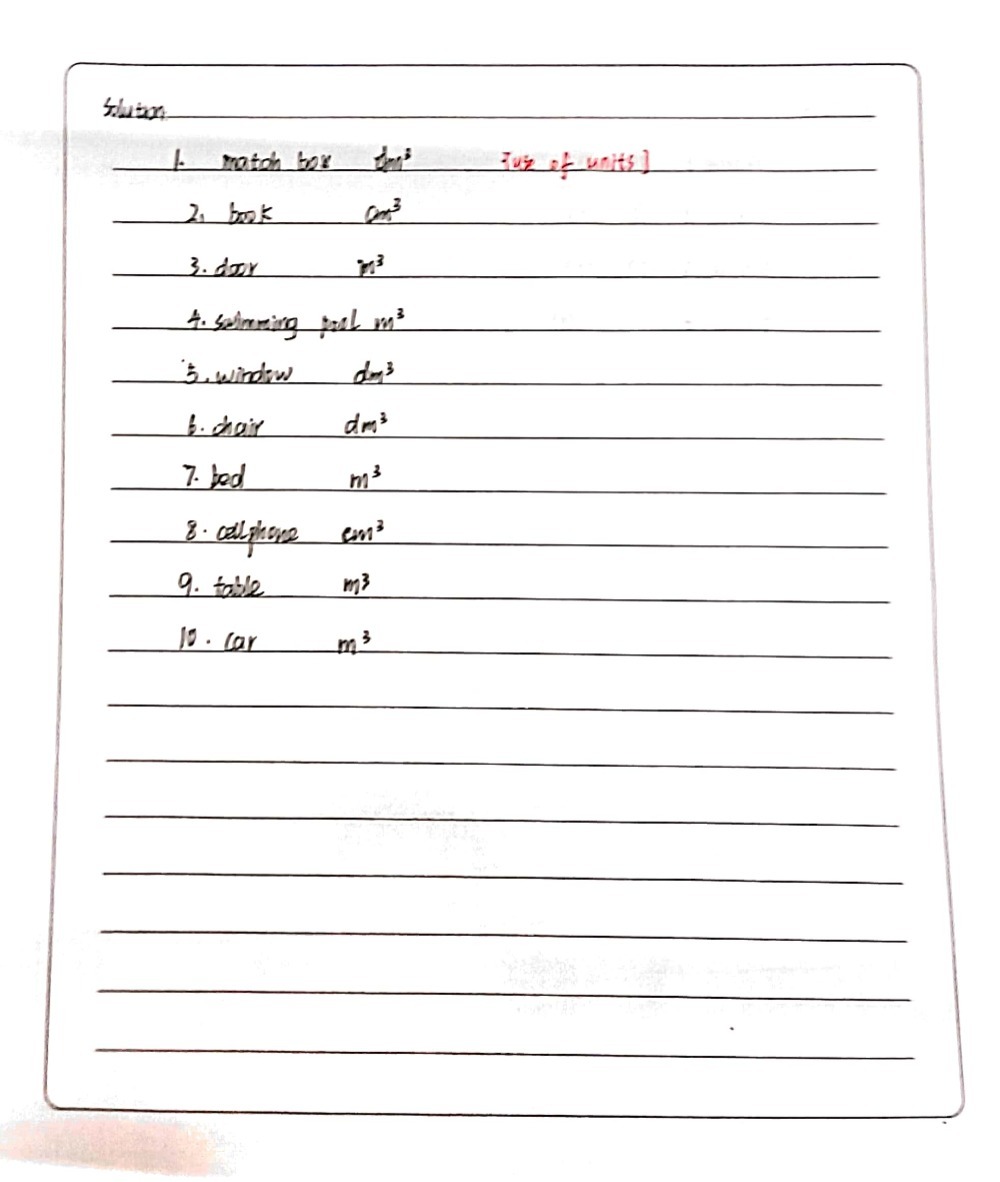 Directions Use M3 Dm3 Cm3 And Mm3 To Tell Which C Gauthmath