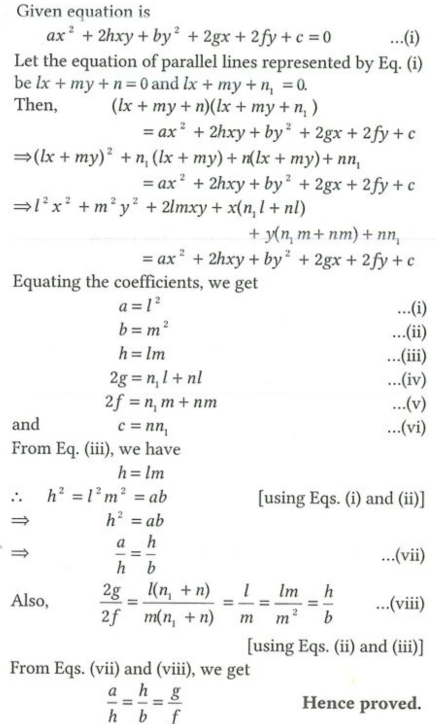 D If The Equation Ax2 2hxy By2 2gx 2fy C 0 Represe Gauthmath