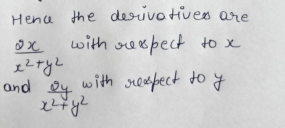 Partial Derivative Of Fx Y Ln X2 Y2 Gauthmath