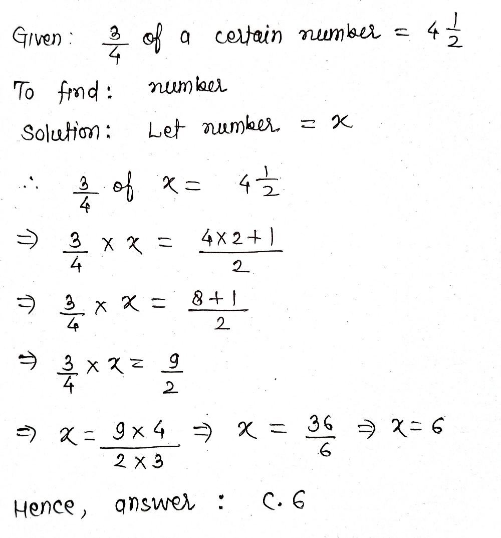 C 9 D 19 2 If Of A Certain Number Is Equal Gauthmath