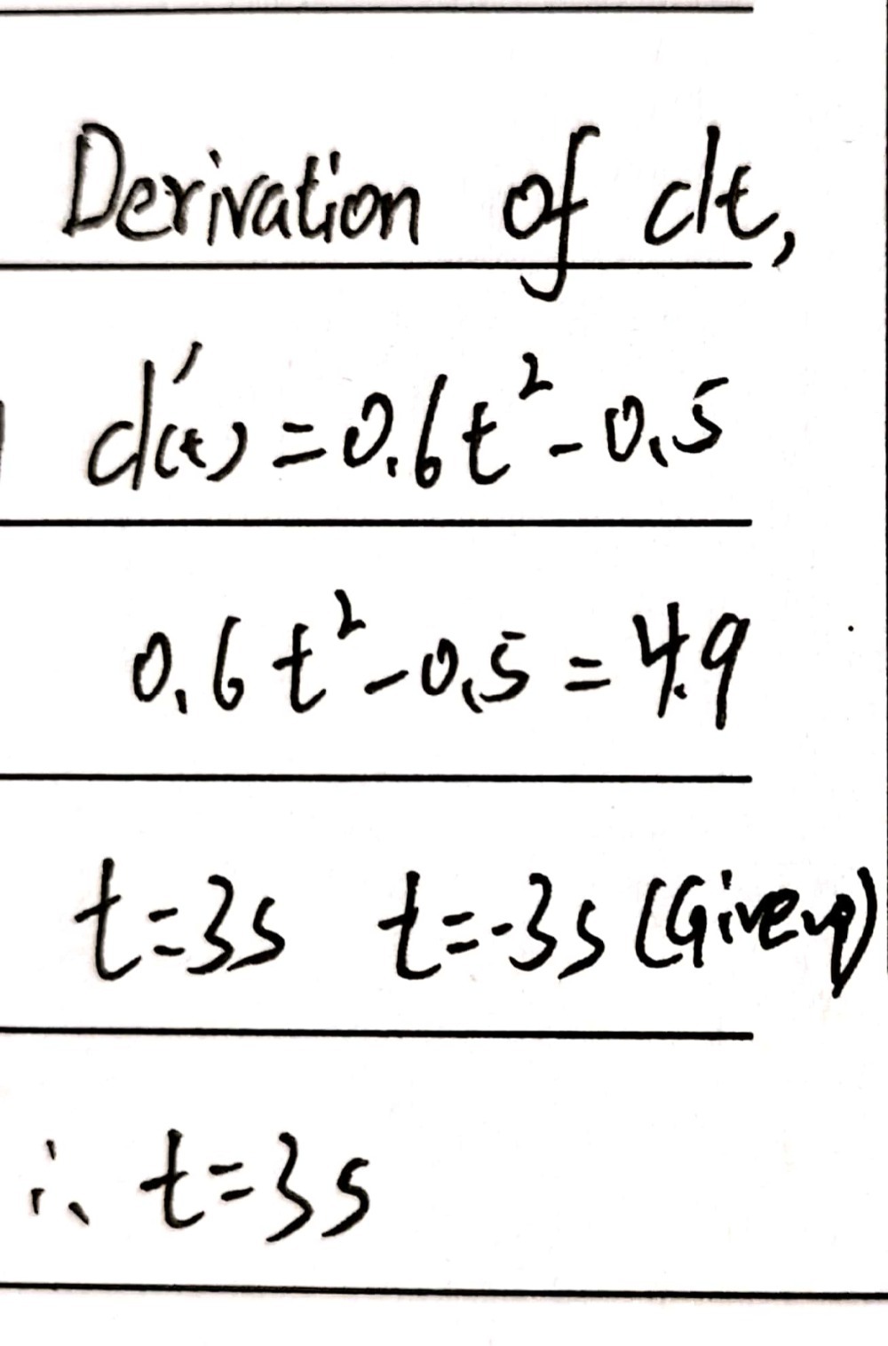 The Relationship Dt 0 2t3 0 5t 0 3 Represents The Gauthmath