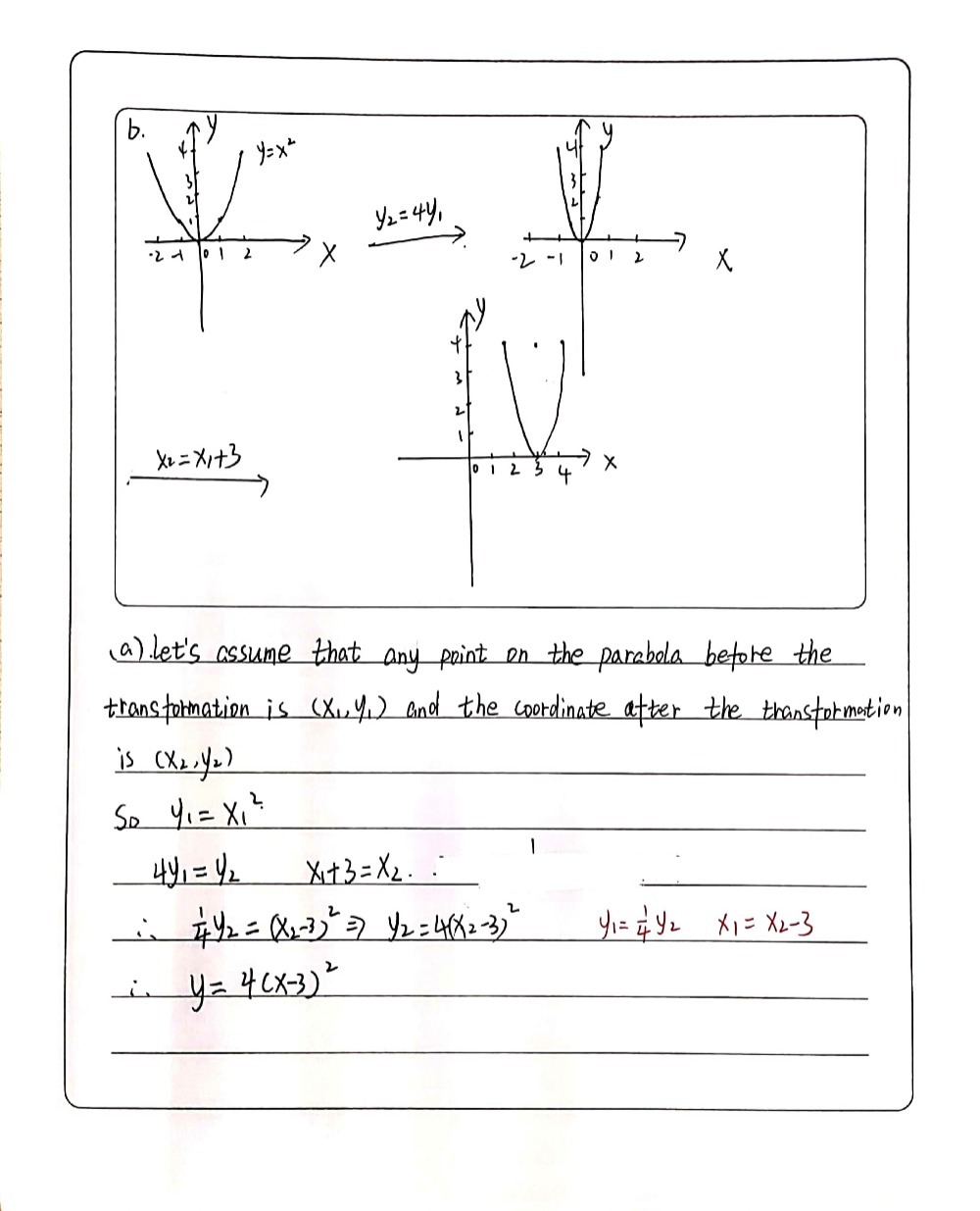 The Graph Of Y X2 Is Stretched Vertically By A F Gauthmath