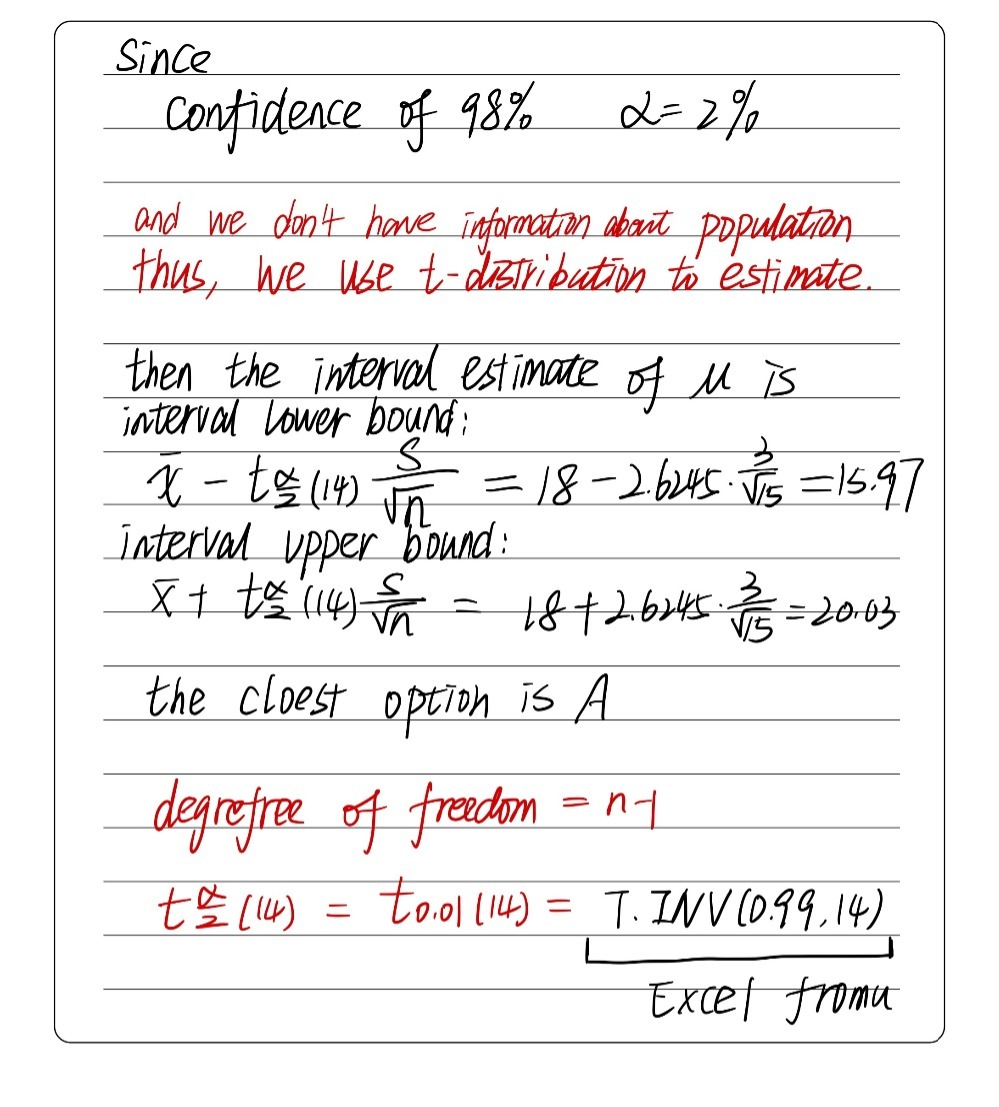 L 03 M 27 63 10 What Is The 98 Interval E Gauthmath
