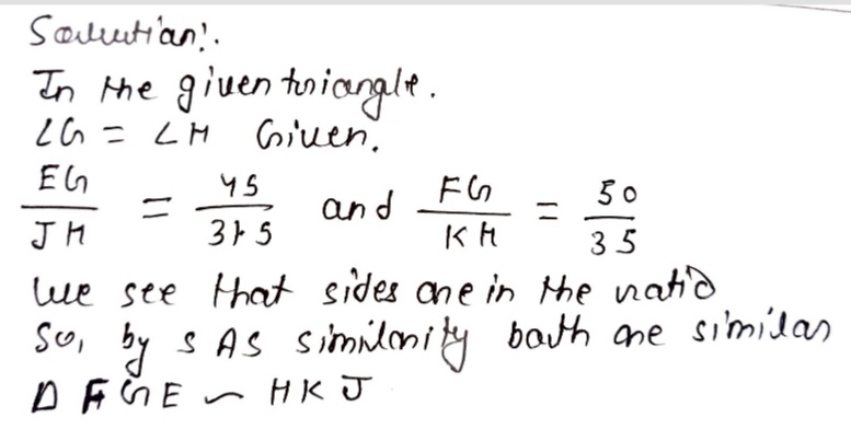 Determine If The Triangles Are Similar By Gauthmath