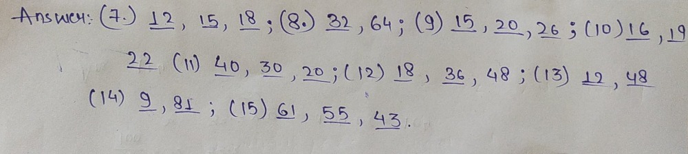 Ii Directions Find The Missing Terms Of The Sequ Gauthmath