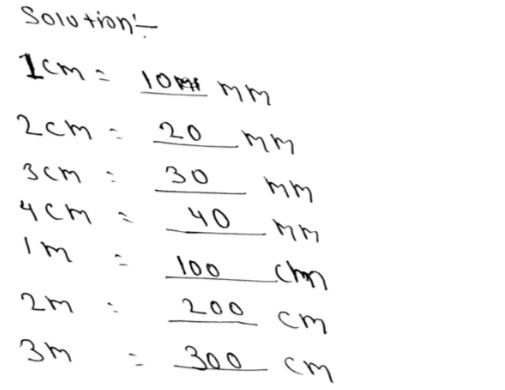 1cm Mm 2 2cm Mm 3cm Frac Mmm 4 4cm Mm 1m Cm 6 Gauthmath