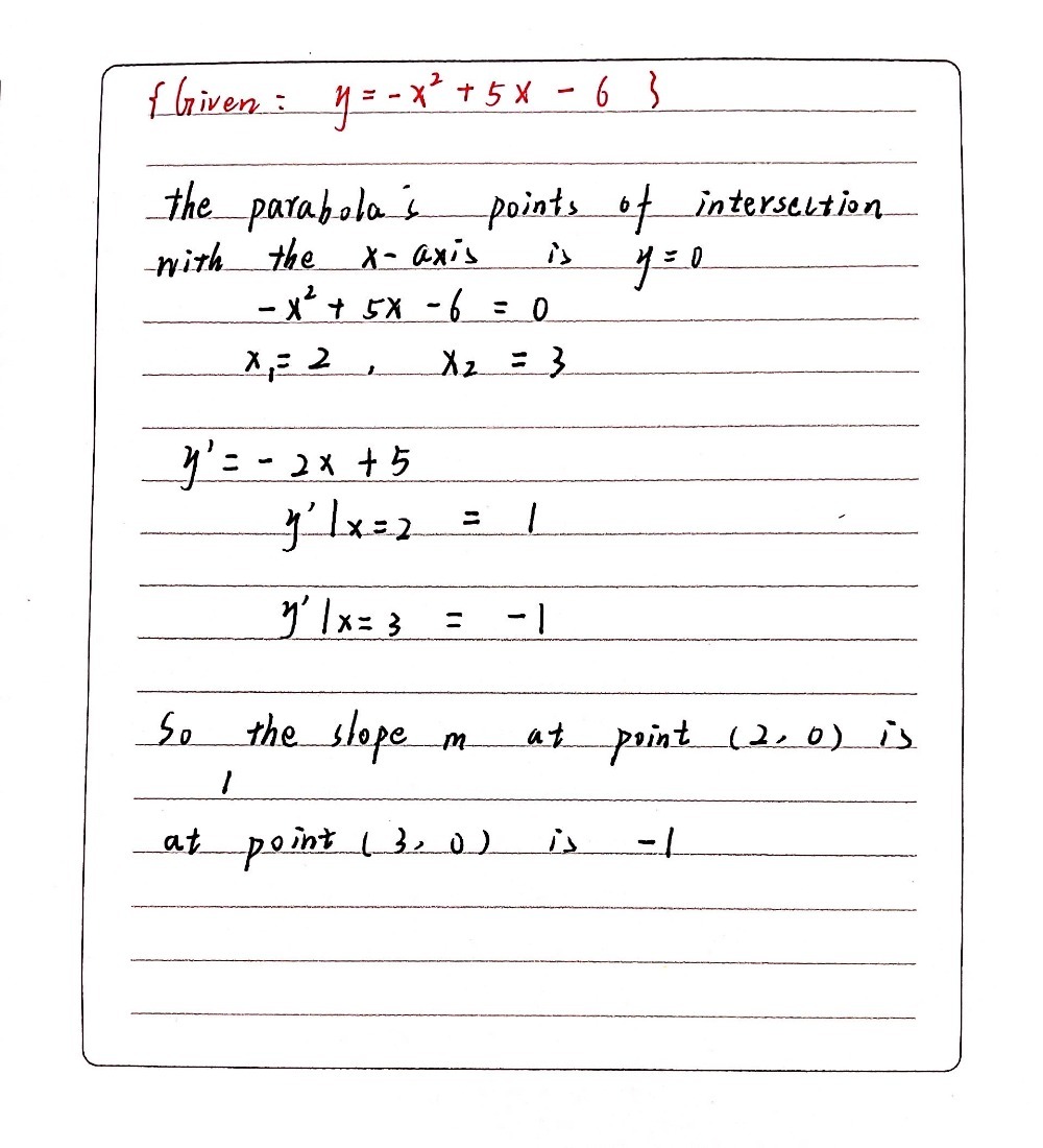 4 Find The Slope M Of The Tangent Lines To The Pa Gauthmath