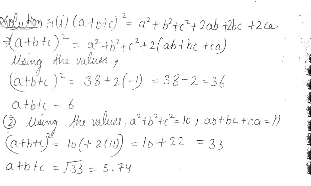 0 2 Find The Value Of A B C When I B2 C2 3 Gauthmath