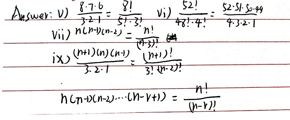 Write Each Of The Following In The Factorial Form Gauthmath