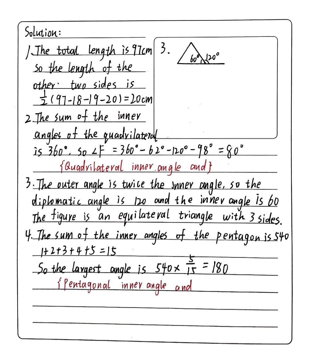 1 A Pentagon Has Sides 18cm 19cm And cm If T Gauthmath