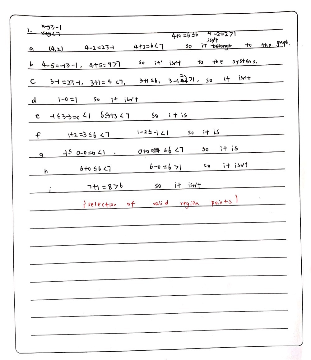B State Whether Each Point Belongs To The Graph Gauthmath