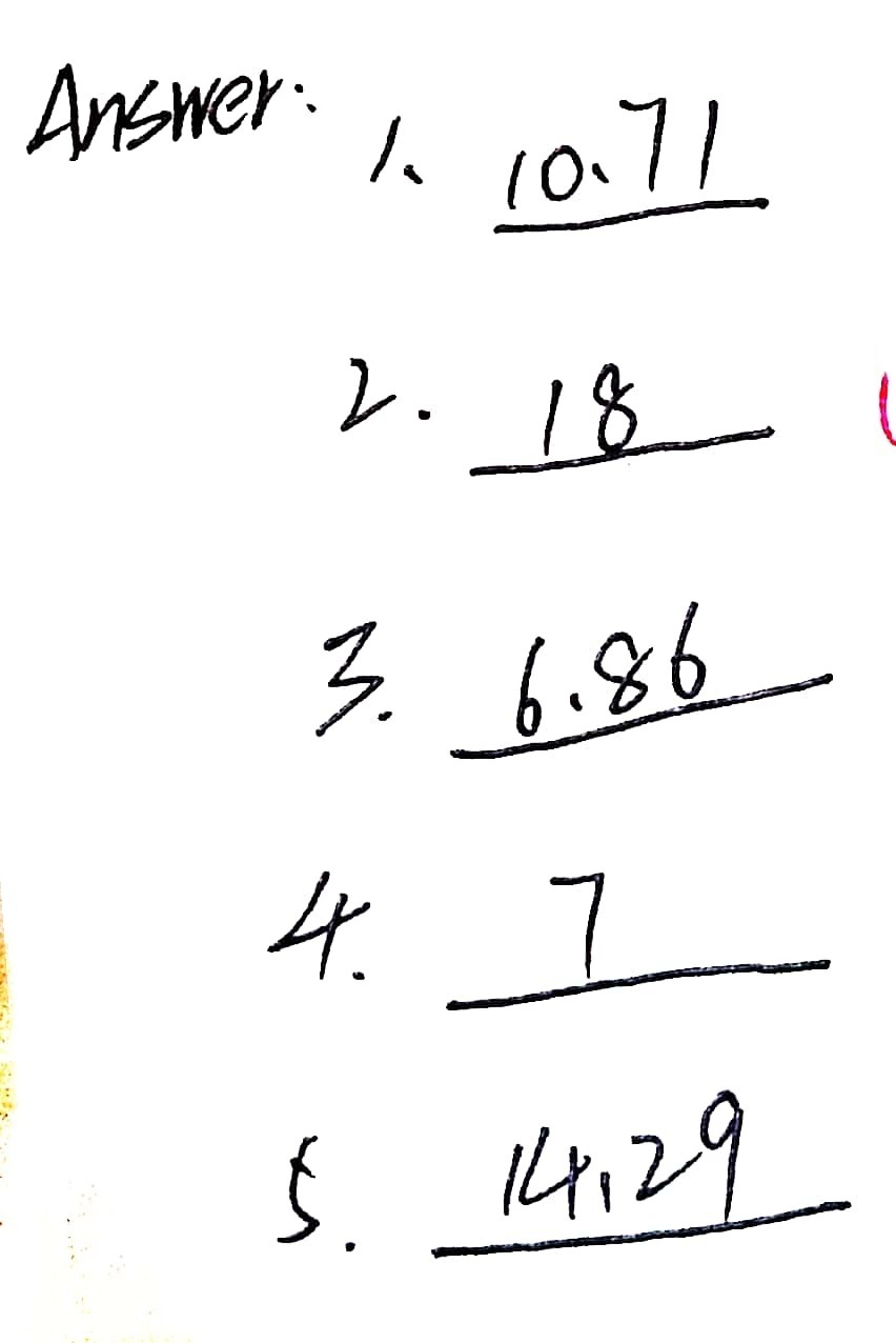Find The Mean Of The Following Scores Round Off T Gauthmath