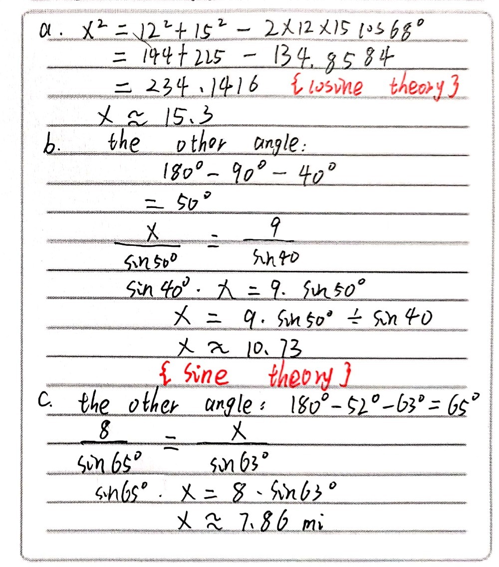 1 Examine The Triangles Below For Each Solve Fo Gauthmath
