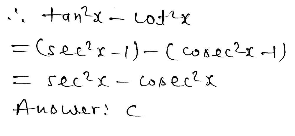 Use Trig Identities To Simplify Tan 2x Cot 2x A Gauthmath