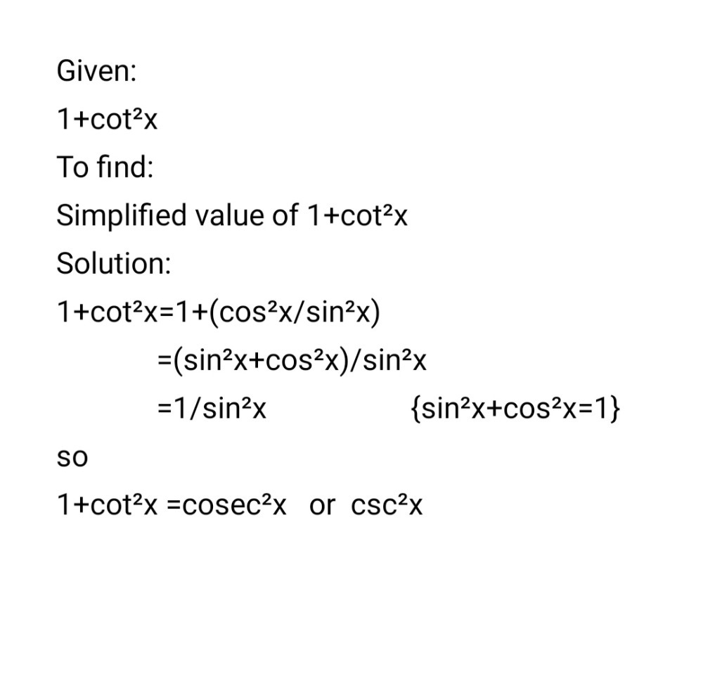 1 Cot 2x S A Sin 2x B Cos 2x C Csc 2x D Sec Gauthmath