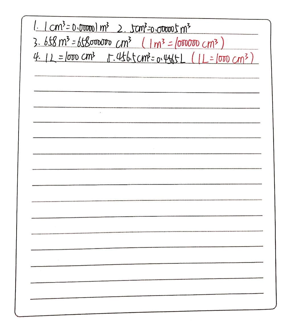 Convert The Following Units Of Measure 1 1 Cm3 Gauthmath