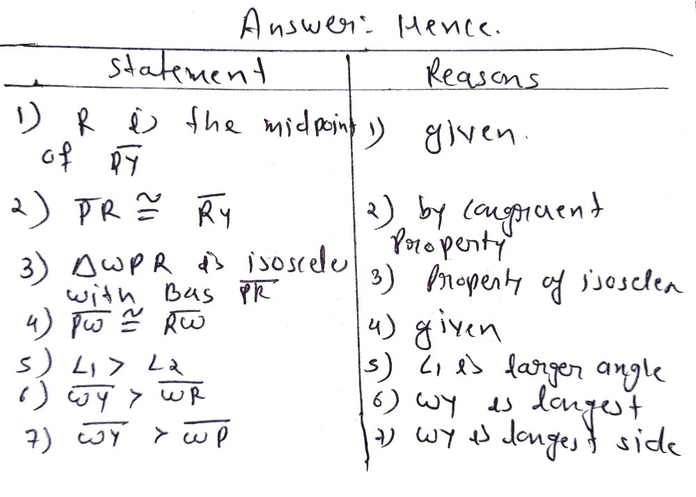 R Y Proof Figure 3 Statements Reasons 1 R Is Th Gauthmath