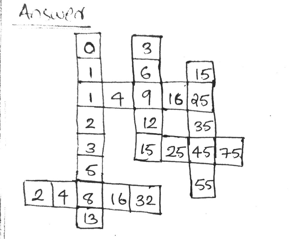Solved: Sequence Crossword Puzzle Answer the following by filling out
