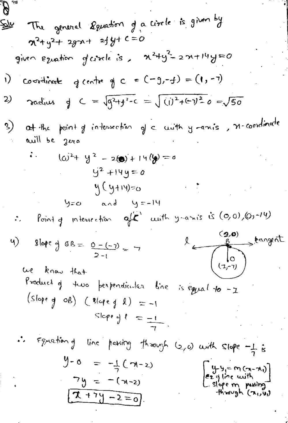 The Circle C Has Equation X2 Y2 2x 14y 0 Find A Th Gauthmath