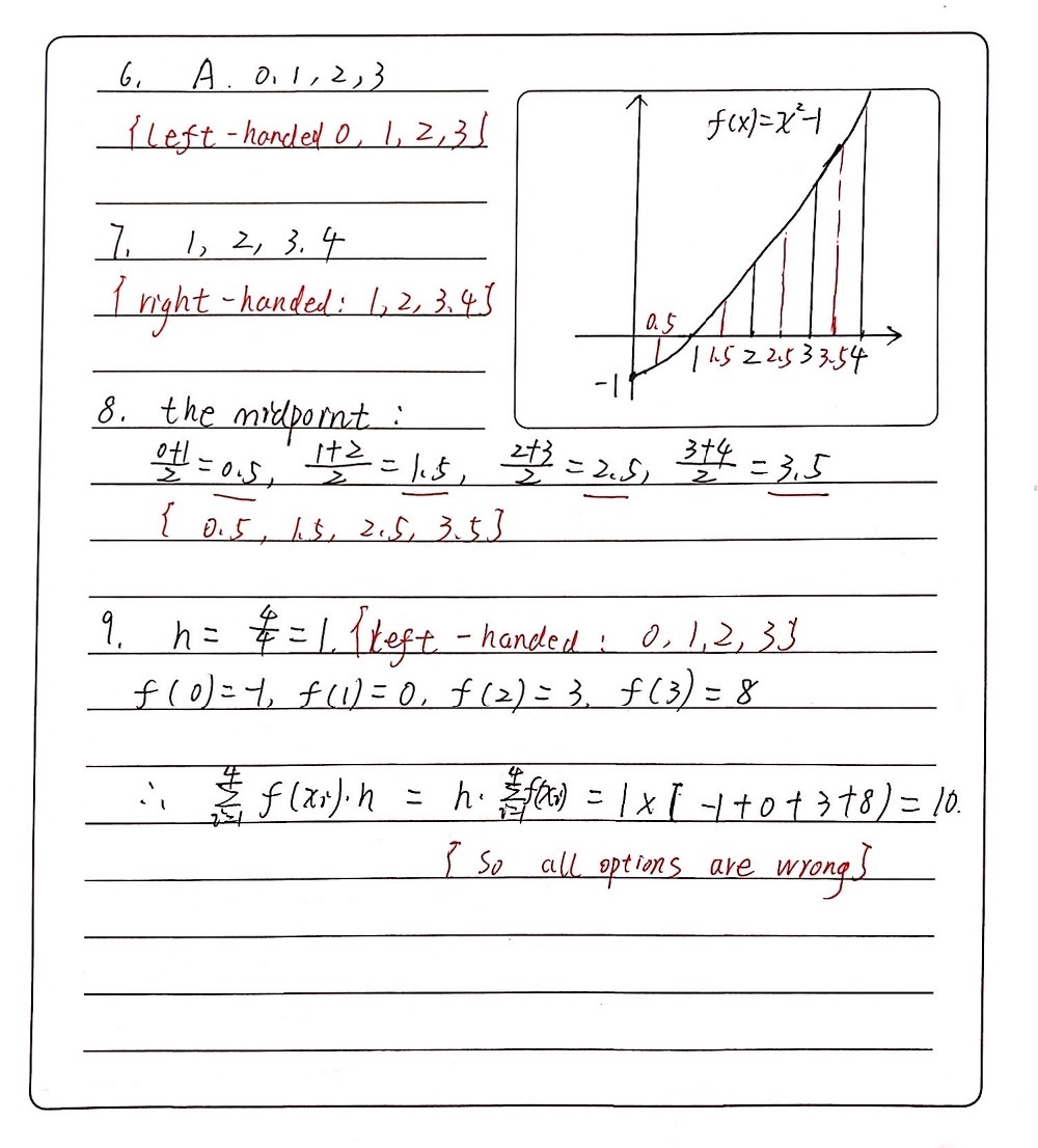 For No 6 10 Consider The Area Under Fx X2 1 F Gauthmath