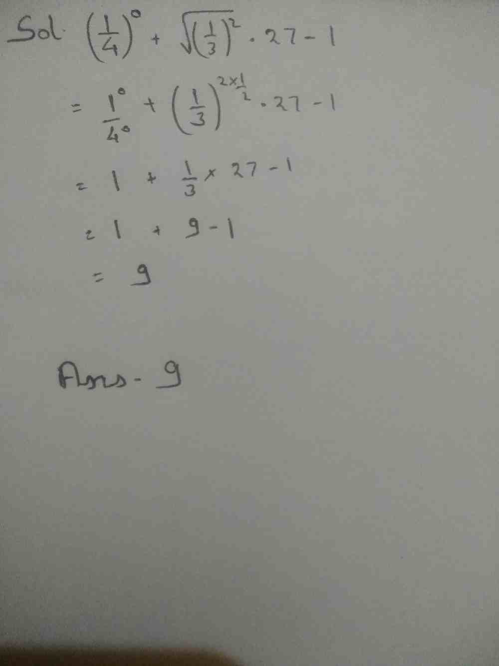 1 4 Square Root Of 1 3 2 27 1 Gauthmath