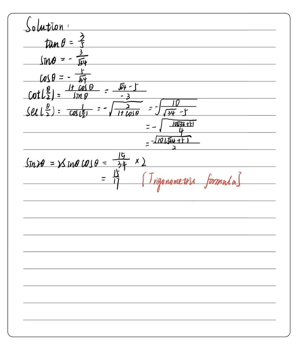 Given Cot 8 5 3 And Frac P 2 8 P Gauthmath