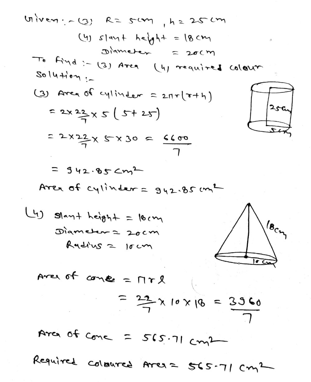 3. A cylindrical shaped tumbler has a radius of 5 - Gauthmath