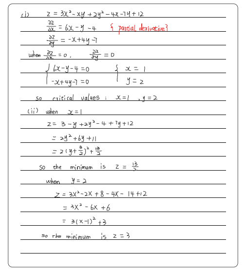 1 Consider The Following Function Z 3x2 Xy 2y2 Gauthmath