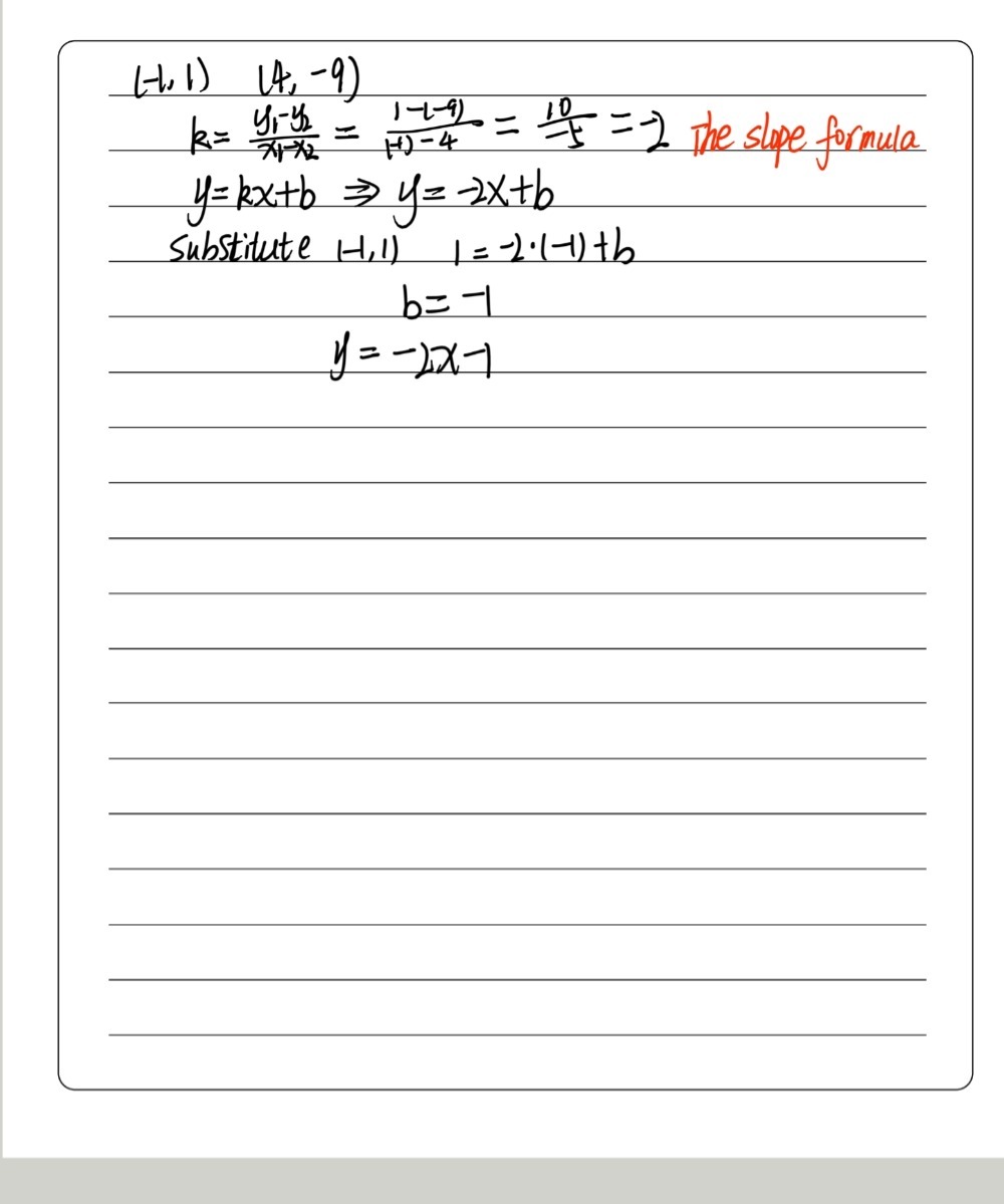 Write a slope-intercept equation for a line that p - Gauthmath