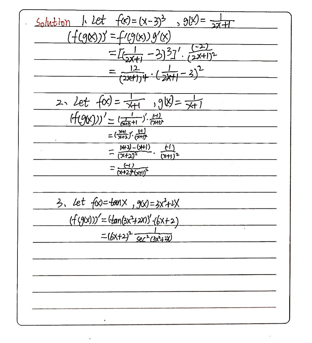 Use The Chain Rule To Find The Derivative Of The F Gauthmath