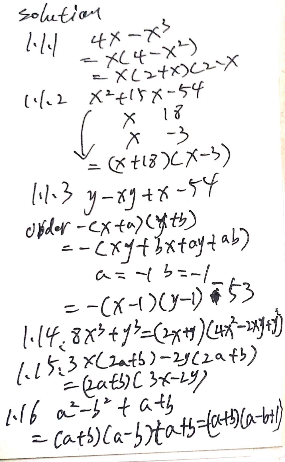 1 1 Factorise The Following Expressions Fully Gauthmath