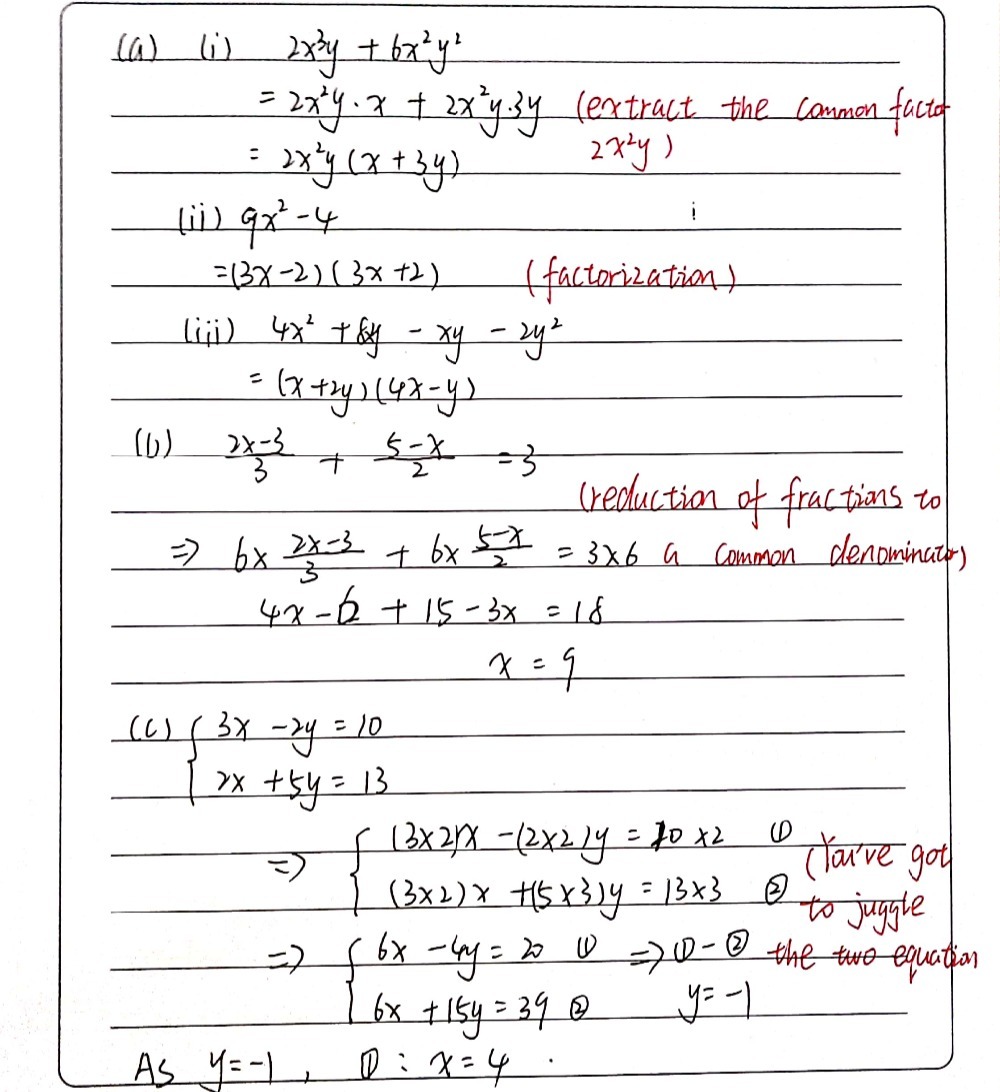 A Factorise Completely I 2x3y 6x2y2 Ii 9x2 4 Ii Gauthmath A Factorise Completely I 2x3y 6x2y2 Ii 9x2 4 Ii Gauthmath