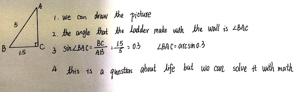 Problem A 5 Meter Ladder Is Leaning Against Th Gauthmath